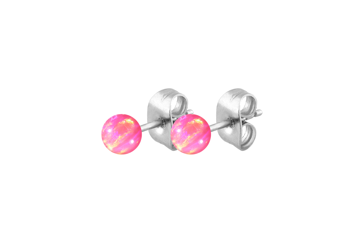Chirurgenstahl Ohrstecker SYNTHETISCHER OPAL ++SALE++ von Piercingline